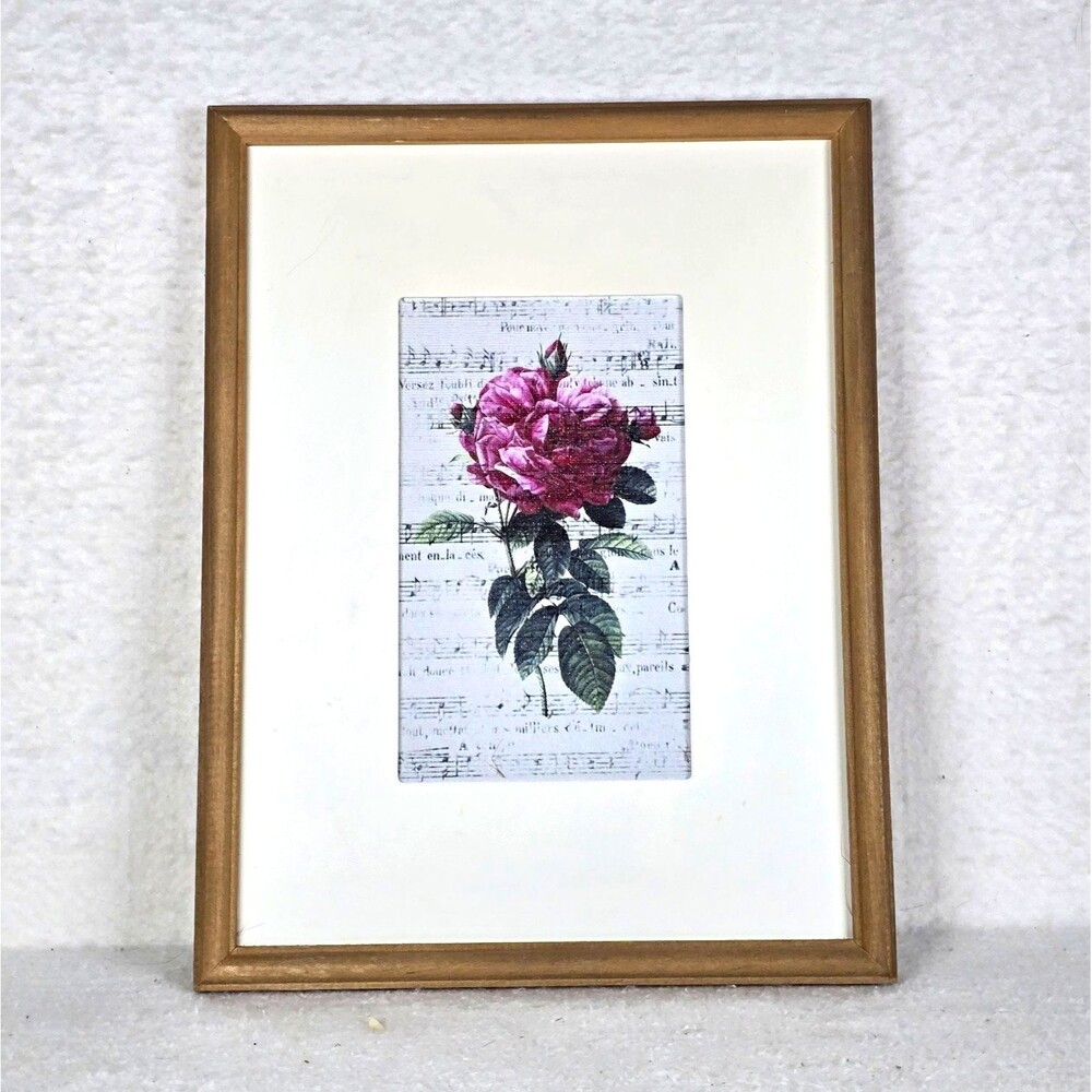 Ashland Blush Romance Wood Wall Frame White Mat Opening Matted 10x13